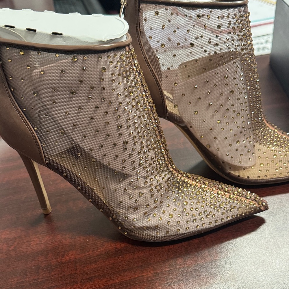 Nine West Brown Mesh Stiletto Heels